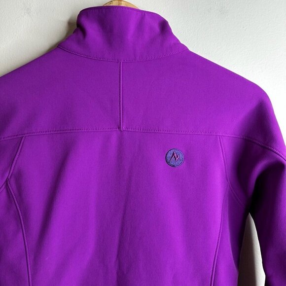 Marmot Jacket Womens Sz XS Purple Black Fleece Lined Softshell Outdoor Full Zip - Picture 11 of 13